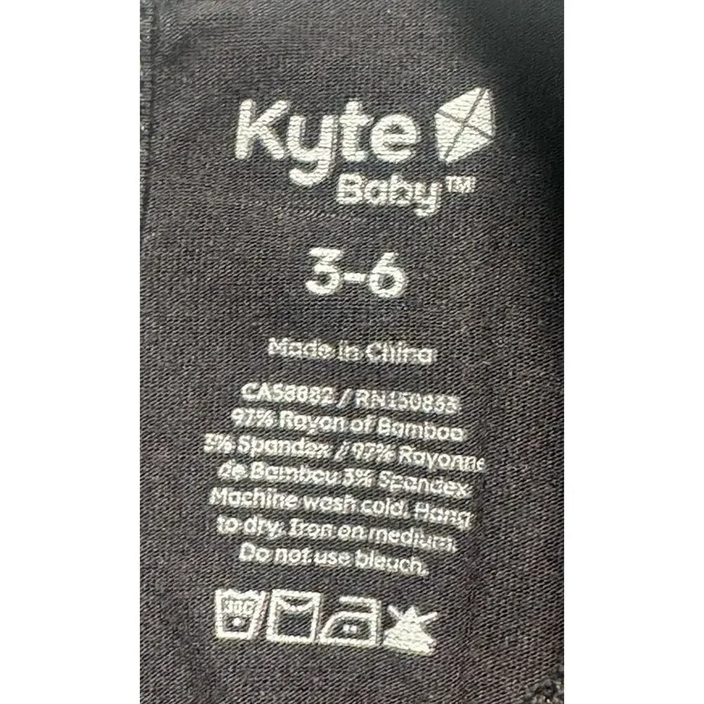 Kyte Baby 3-6M Black Birthday Confetti Bubble Romper Bodysuit Bamboo Viscose